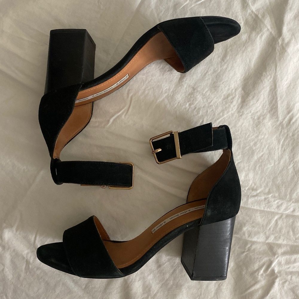Black Heeled Sandal w/ Gold Buckle from & other stories